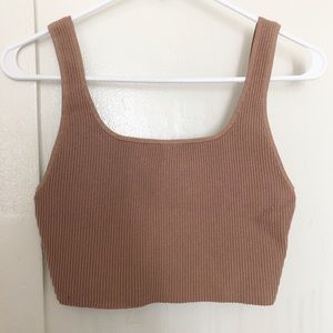 Babaton Crop Top in Camel